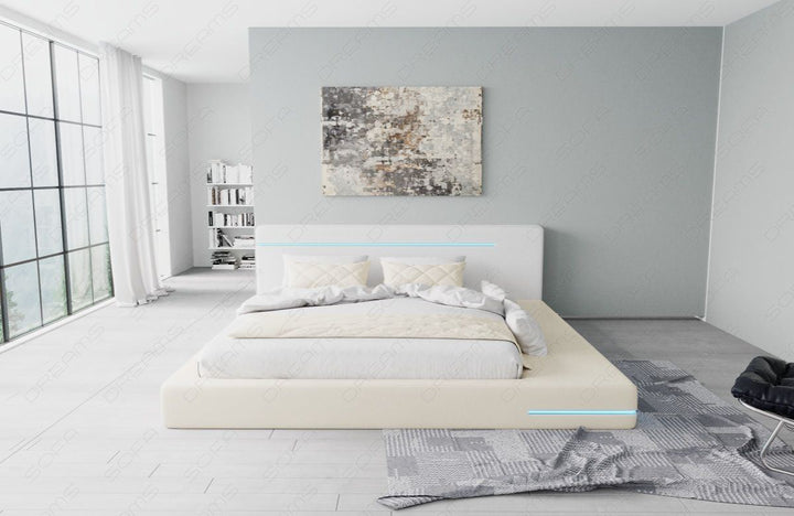 Komplettes Wasserbett in beige-weiÃŸ