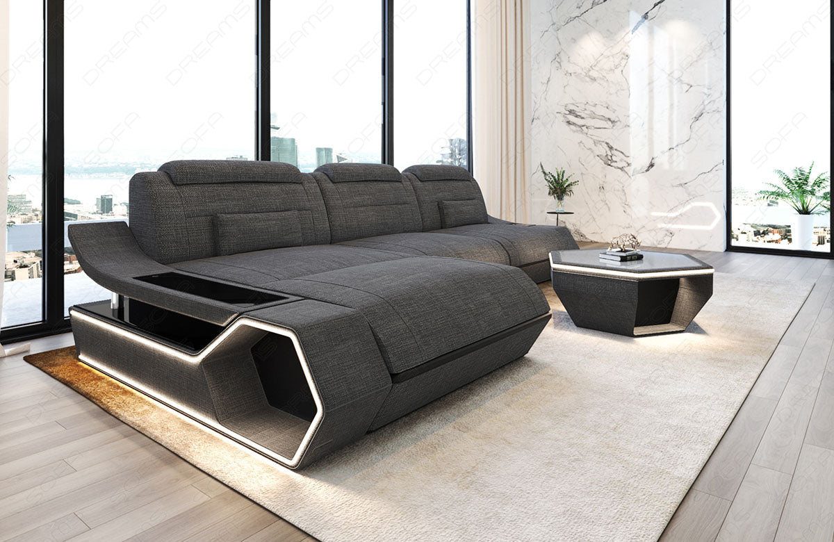 Toscano L-shaped corner sofa fabric