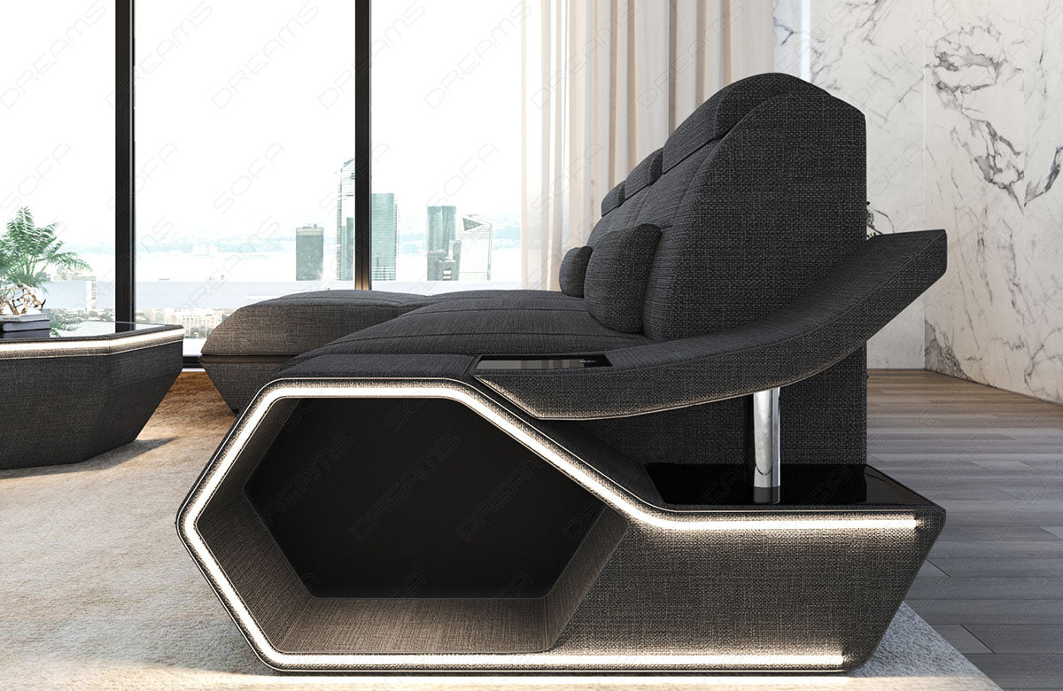 Toscano L-shaped corner sofa fabric