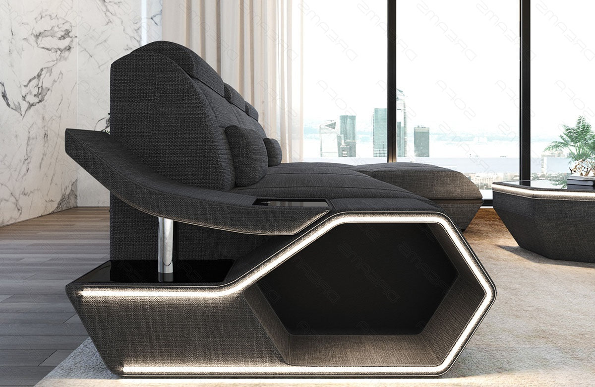 Toscano L-shaped corner sofa fabric