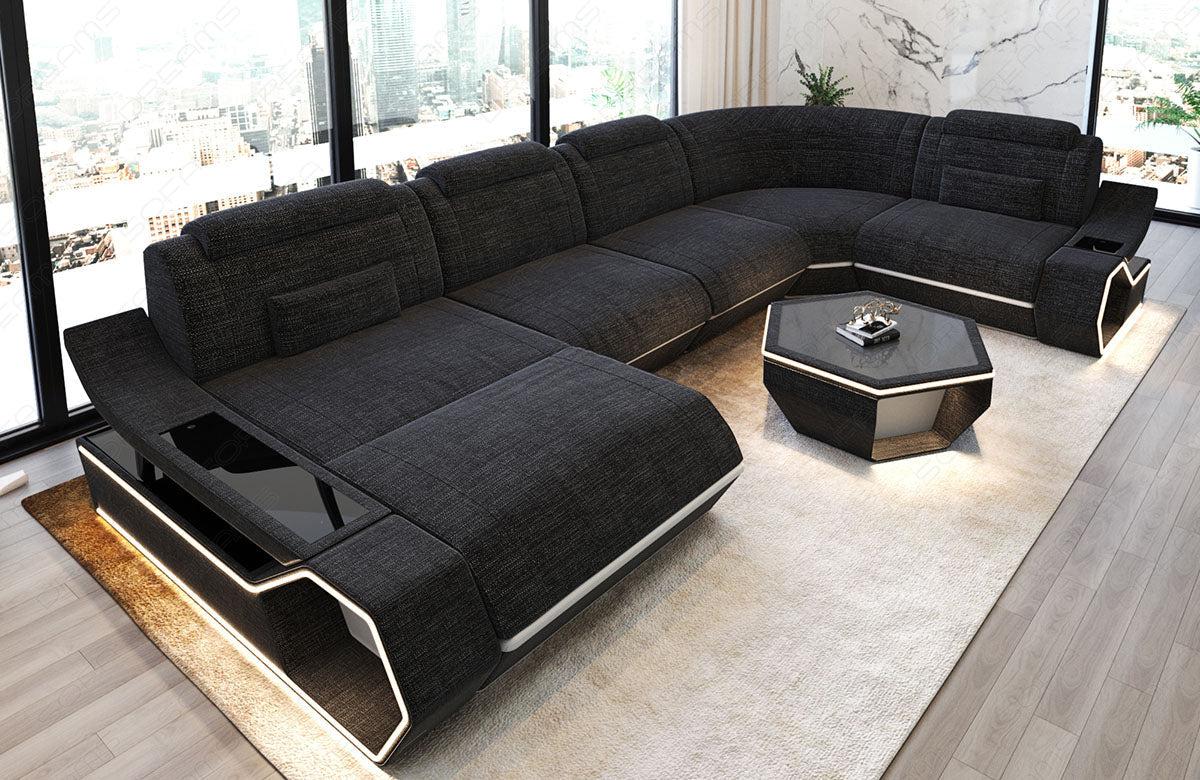 Fabric living area Toscano U-shape