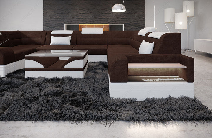 Detailansicht der Armlehne beim Sofa Trivento U Form