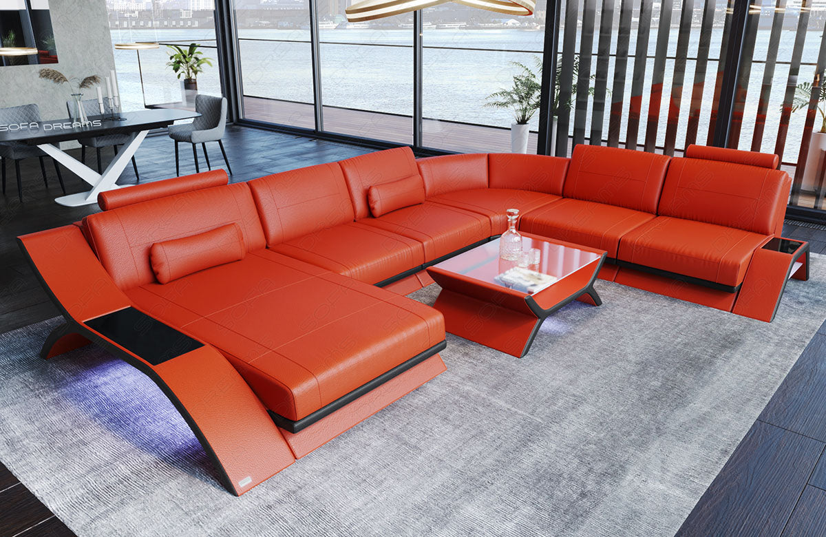 Xxl Sectional Esmeralda Leather