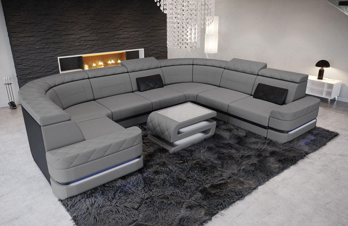 Sofa U Shape Privilego Mini Fabric Cover