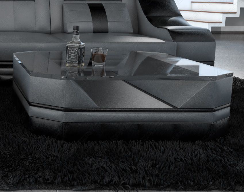 Designer Couchtisch Turino in den Farben grau-schwarz