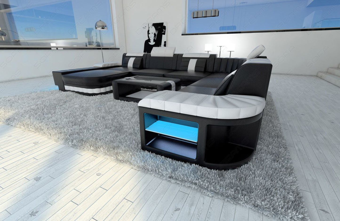 Leather Sofa Sectional Baronka Xxl Mini