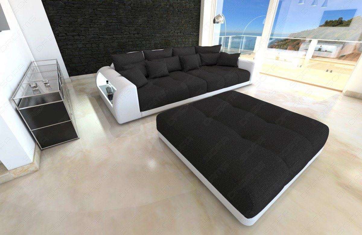 Big Sofa Miami In Woven Microfiber With Led