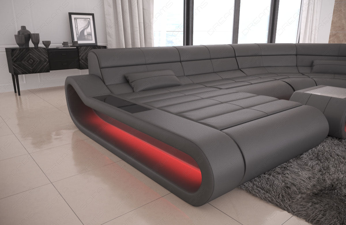 Xxl Sectional Laguna Sofa In Leather