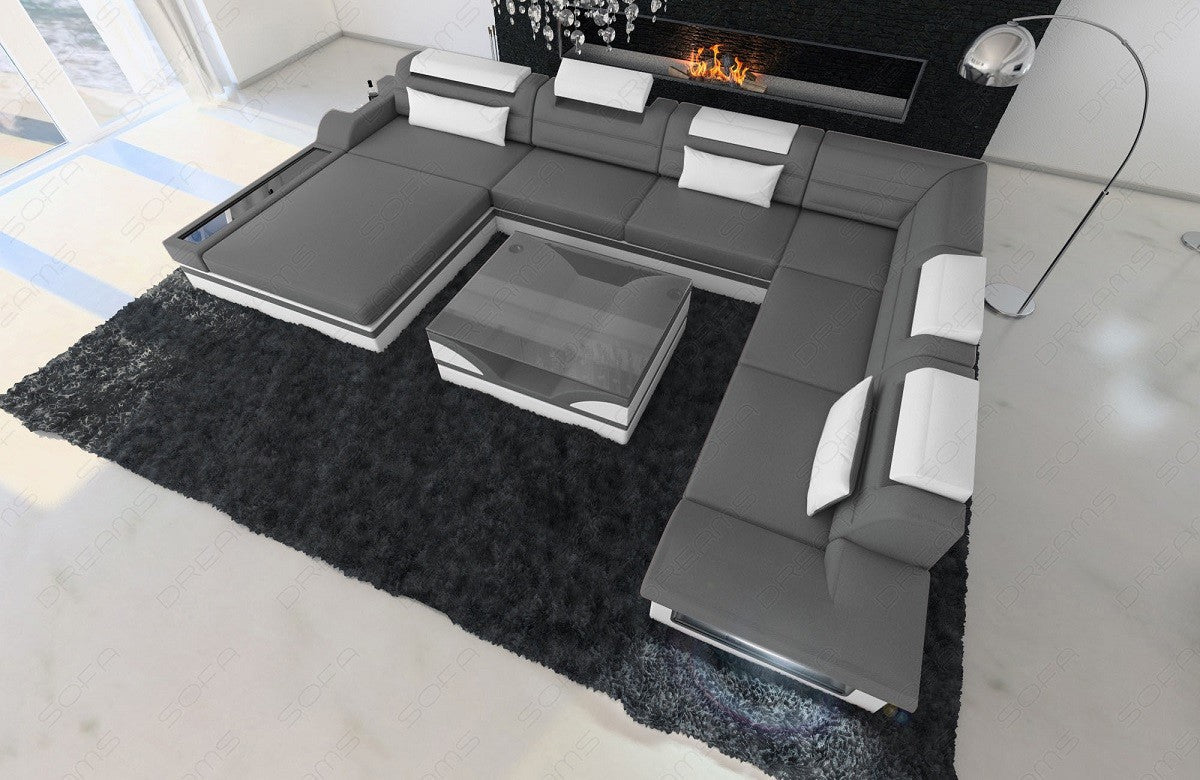 Xxl Sectional Mezzo Mini Leather Sofa